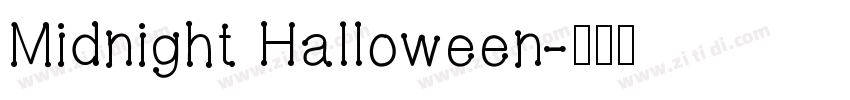 Midnight Halloween字体转换